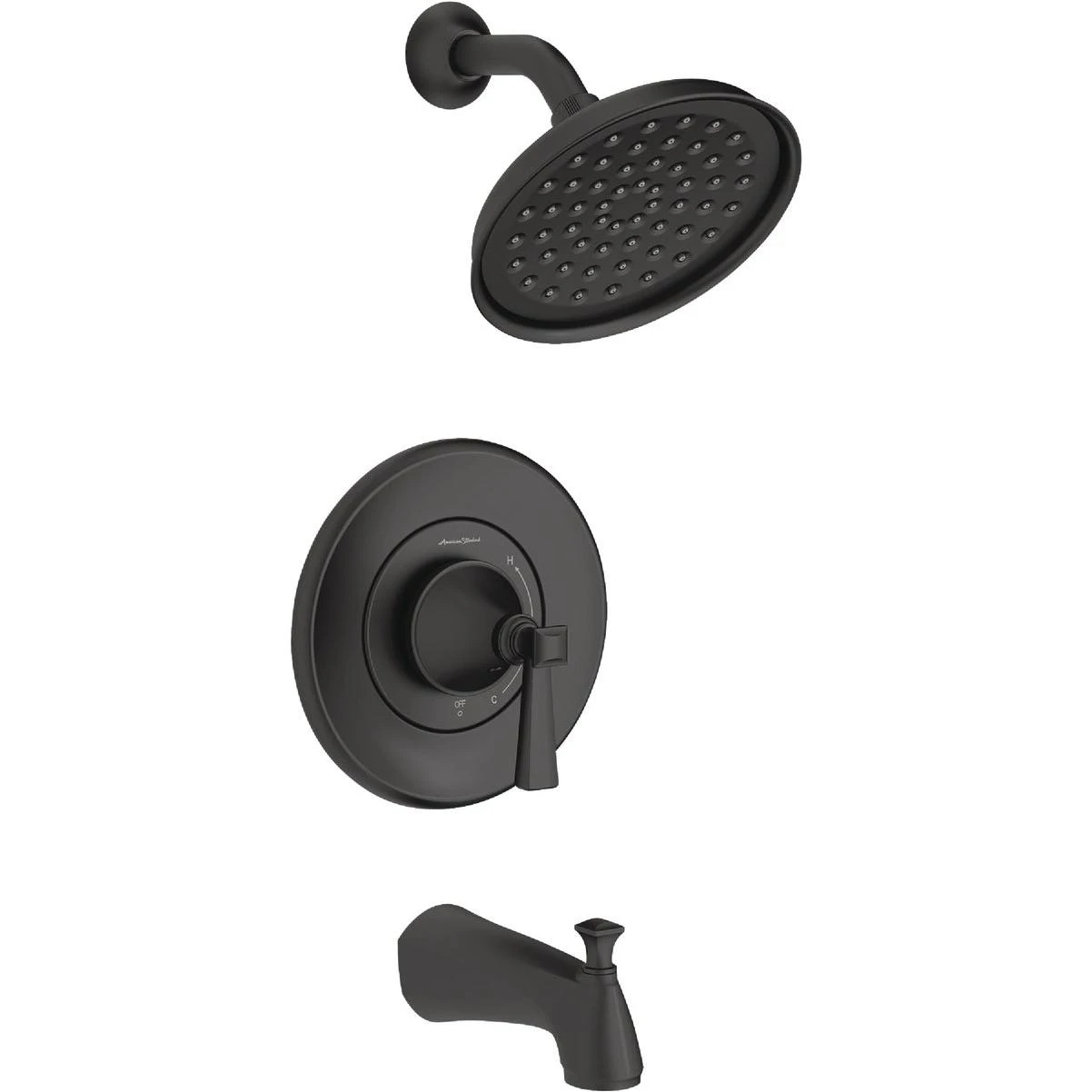 Glenmere Matte Black Single-handle Lever Tub & Shower Faucet