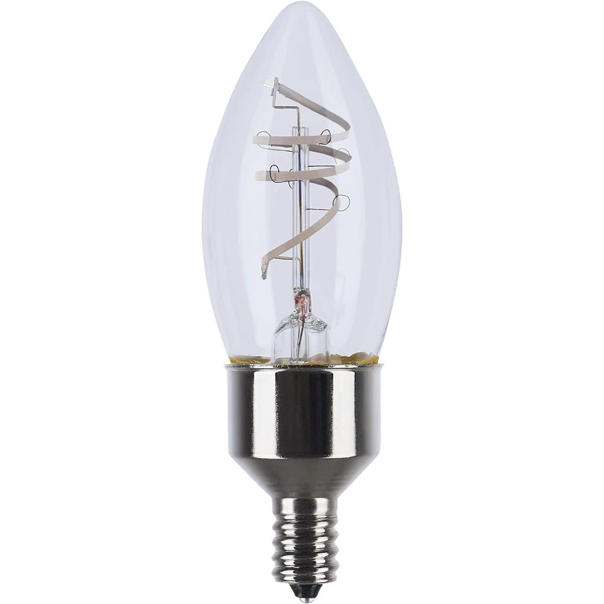 Reminiscent 40w Equivalent Warm White B11 Gray Coil Filament Candelabra Led Decorative Light Bulb (2-pack)