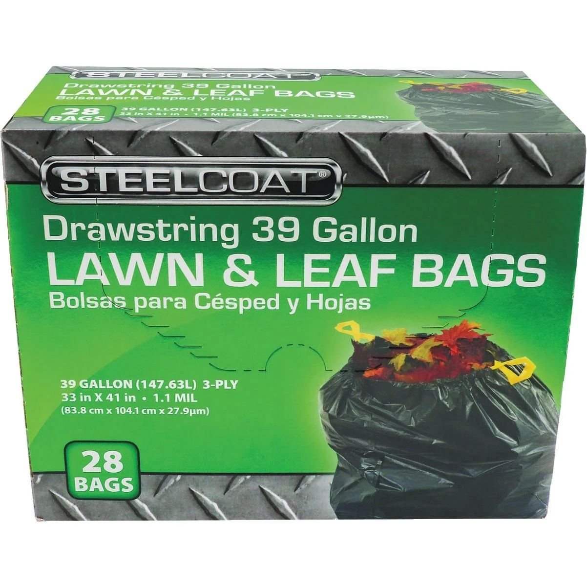 39 Gal. Black Drawstring Lawn & Leaf Trash Bag (28-count)