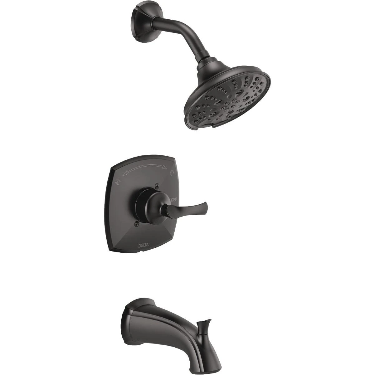 Sandover Monitor 14 Series Matte Black Tub And Shower Faucet