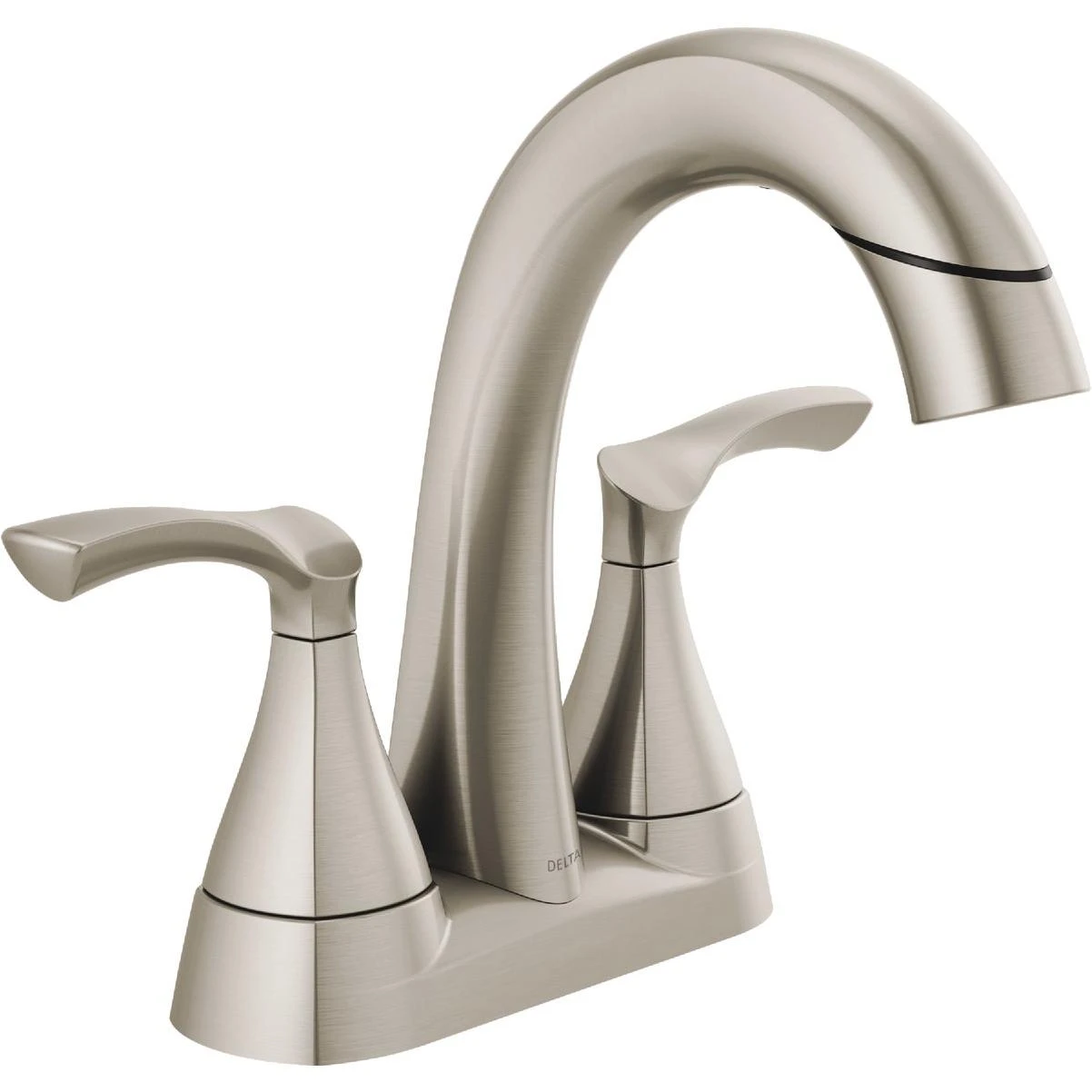 Sandover Brushed Nickel 2-handle Centerset Pull-down Bathroom Faucet