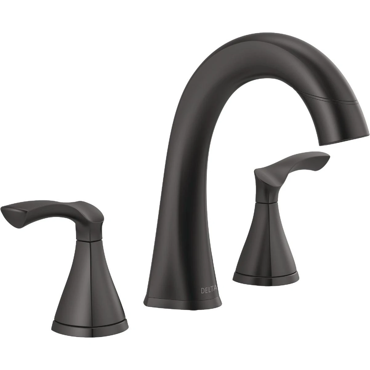Sandover Matte Black 2-handle Widespread Pull-down Bathroom Faucet