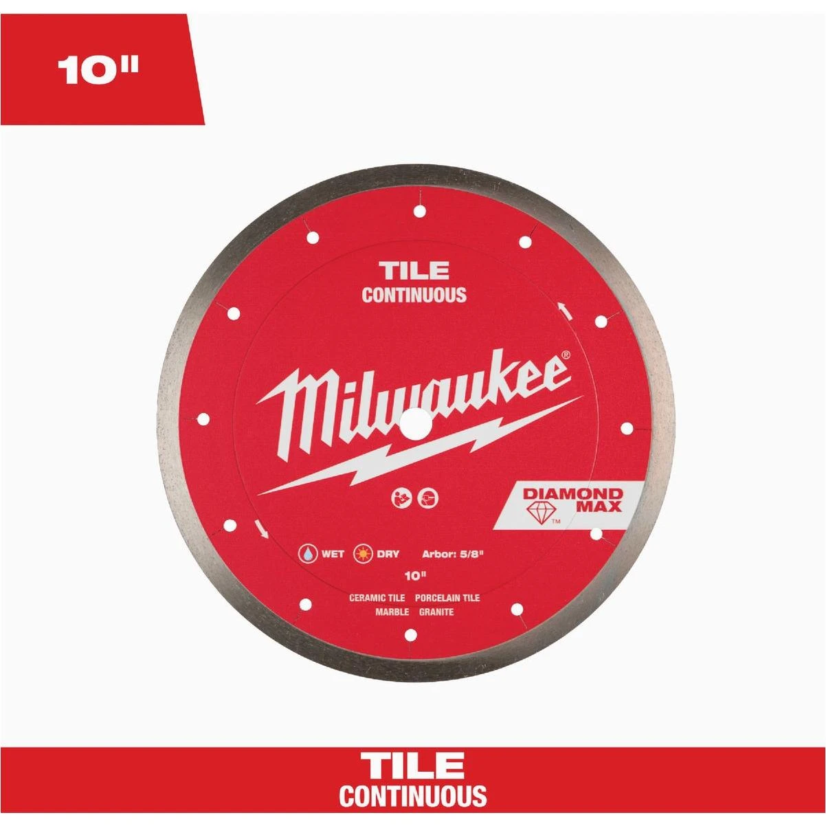 Diamond Max 10 In. Continuous Rim Tile Diamond Blade