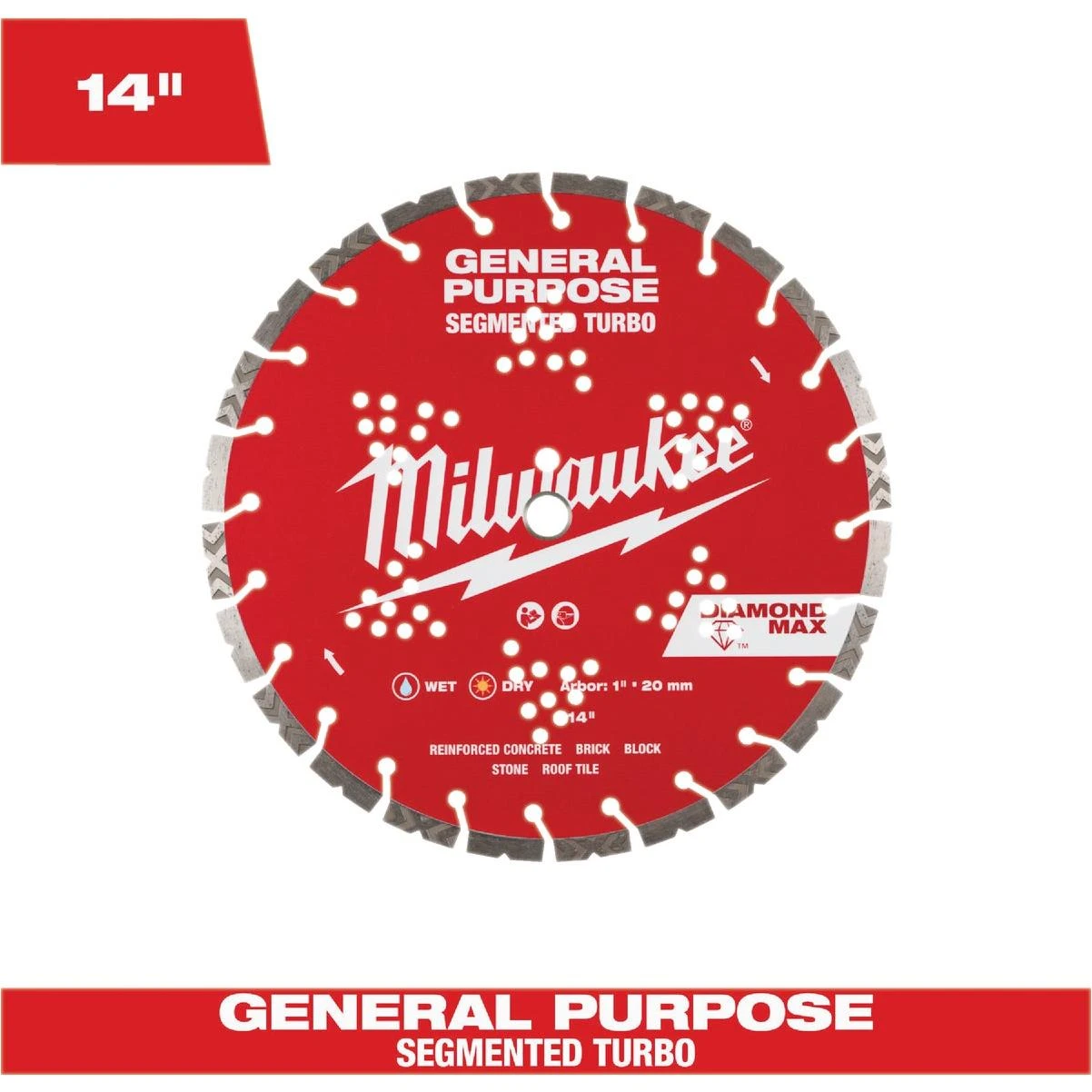 Diamond Max 14 In. Segmented Turbo Rim General Purpose Diamond Blade