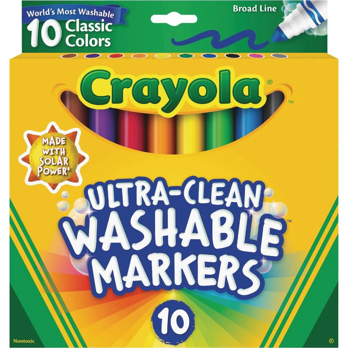 Assorted Color Broad Line Ultra-clean Washable Max Markers (10-count)