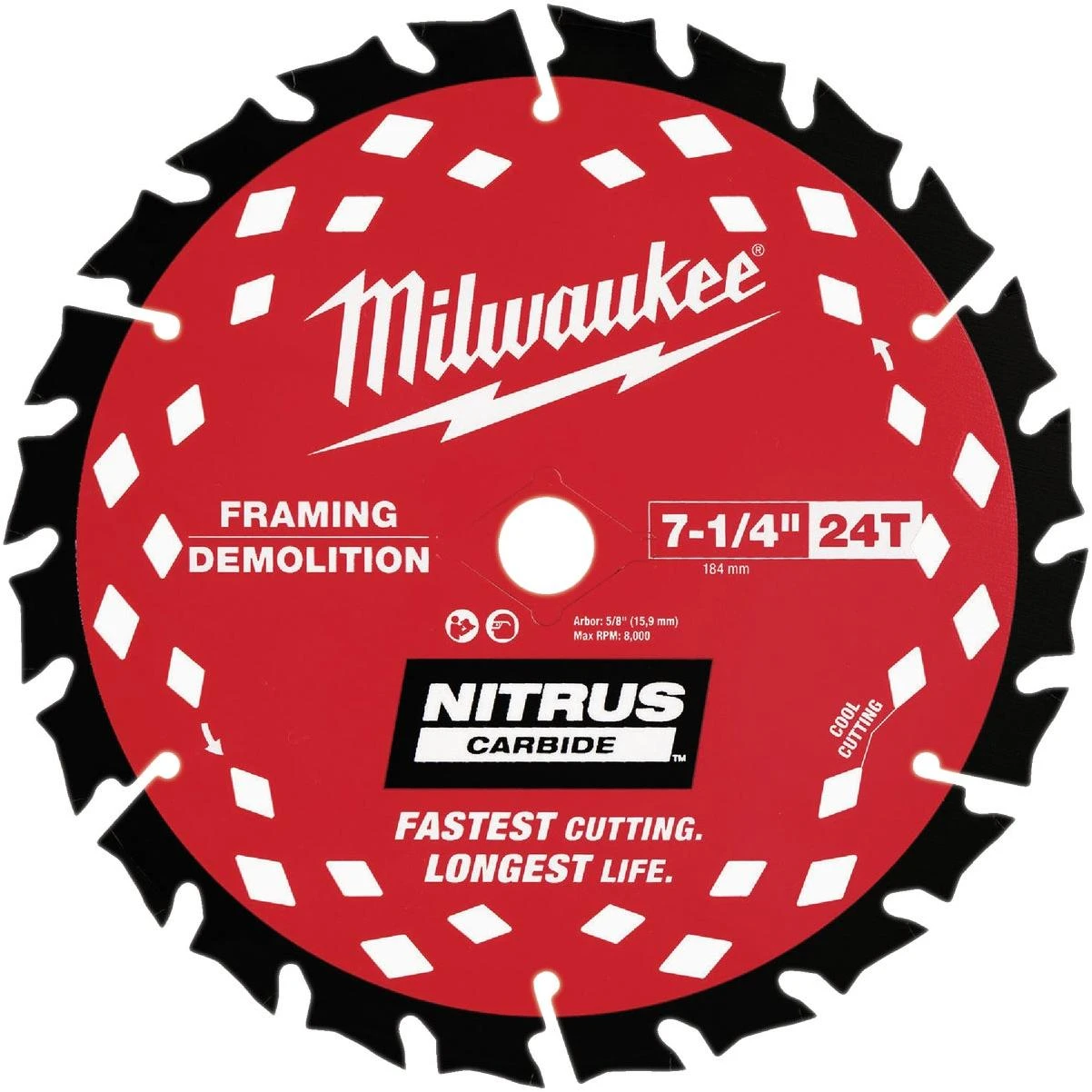 Nitrus 7-1/4 In. 24-tooth Framing/demolition Circular Saw Blade