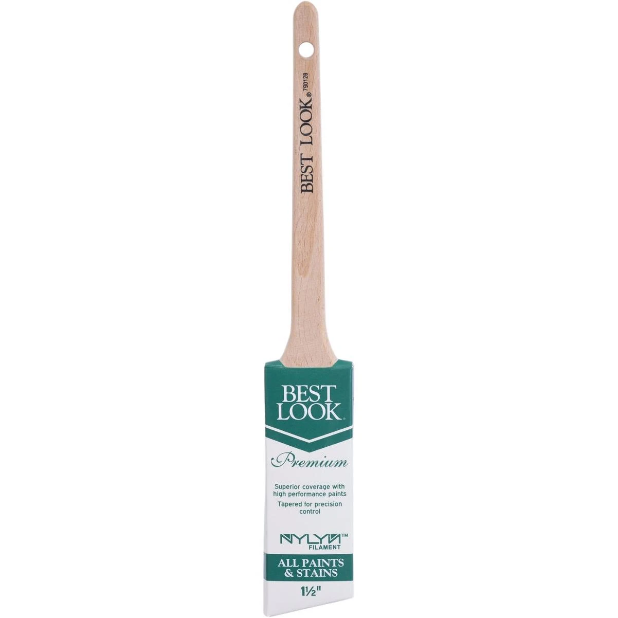 1.5 In. Premium A/s Nylyn Brush With Rattail Beech Wood Handle