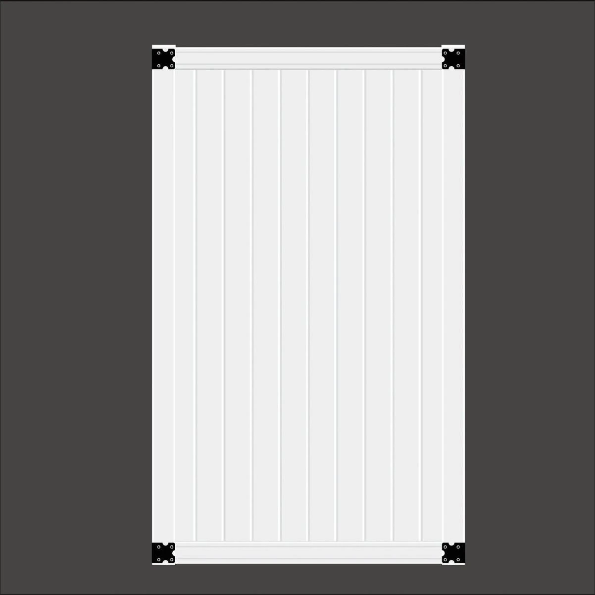 41-1/2 In. W. X 6 Ft. H. Standard White Vinyl Privacy Gate