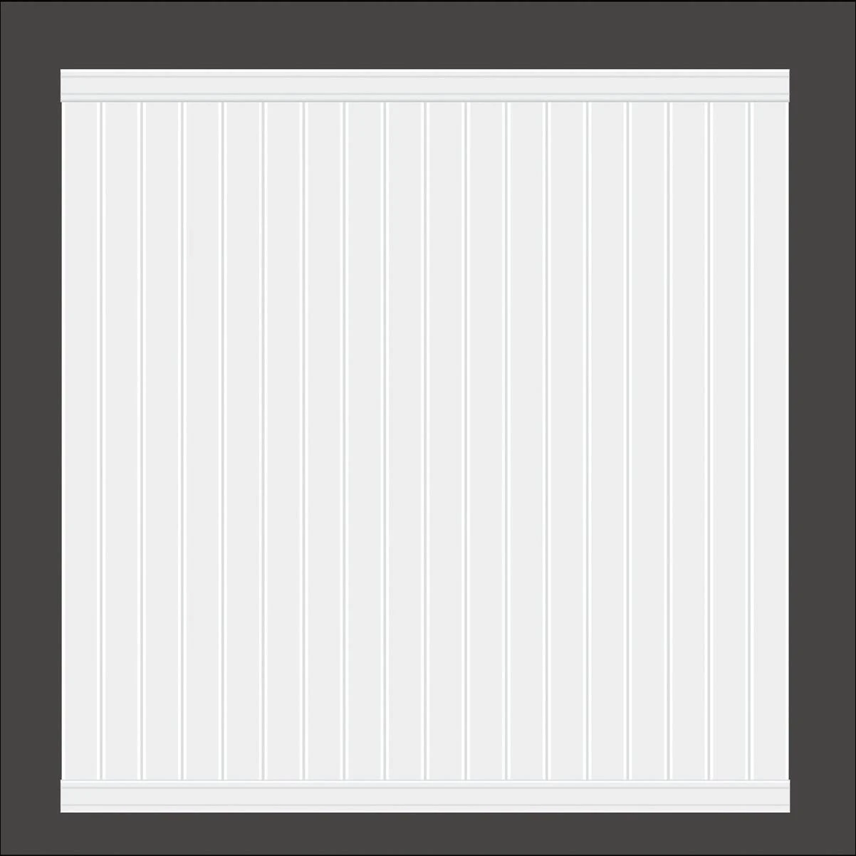 6 Ft. H. X 6 Ft. L. Standard White Vinyl Privacy Fence