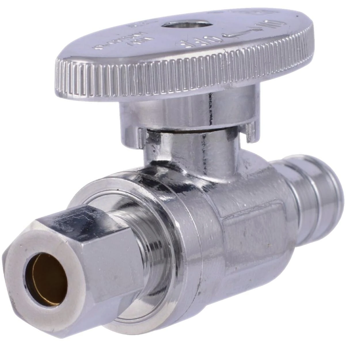 1/2 In. Barb X 1/4 In. Compression Pex-b Quarter Turn Stop Straight Valve