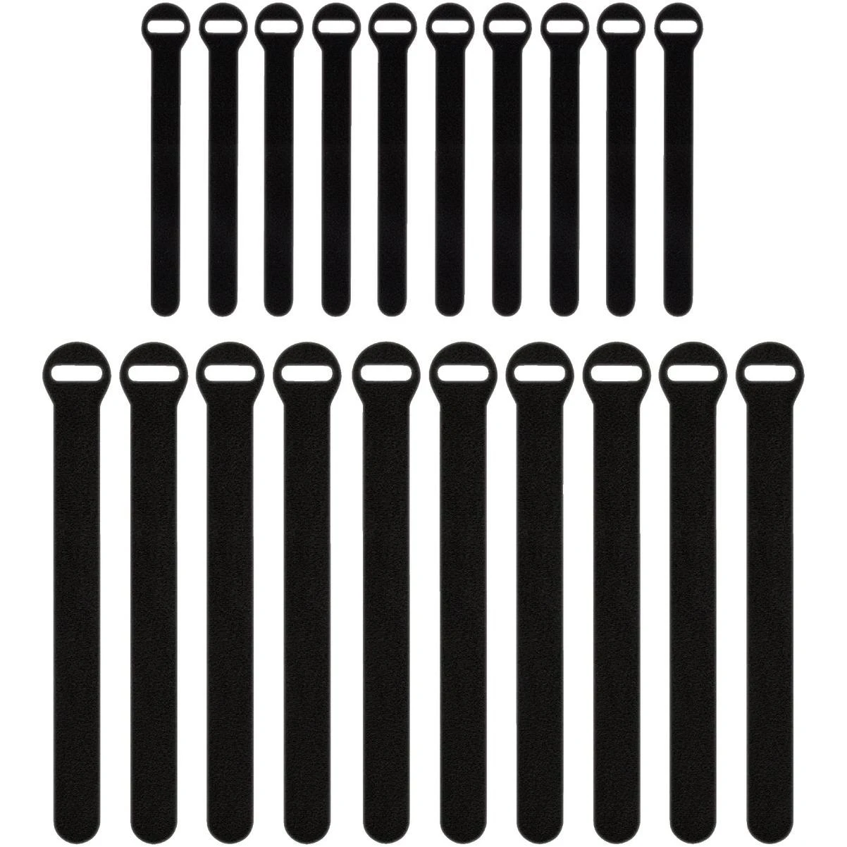 5 In. & 8 In. Black Self-gripping Cable Ties (20-pack)