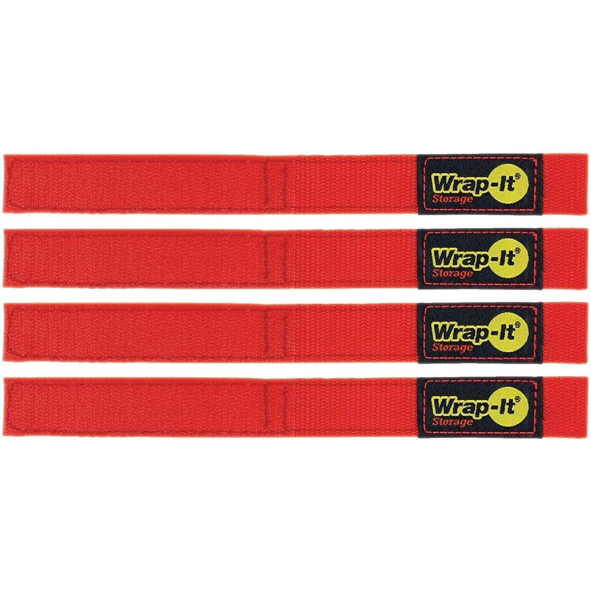 Quick-straps 9 In. Red Weatherproof Hook & Loop Strap (4-pack)