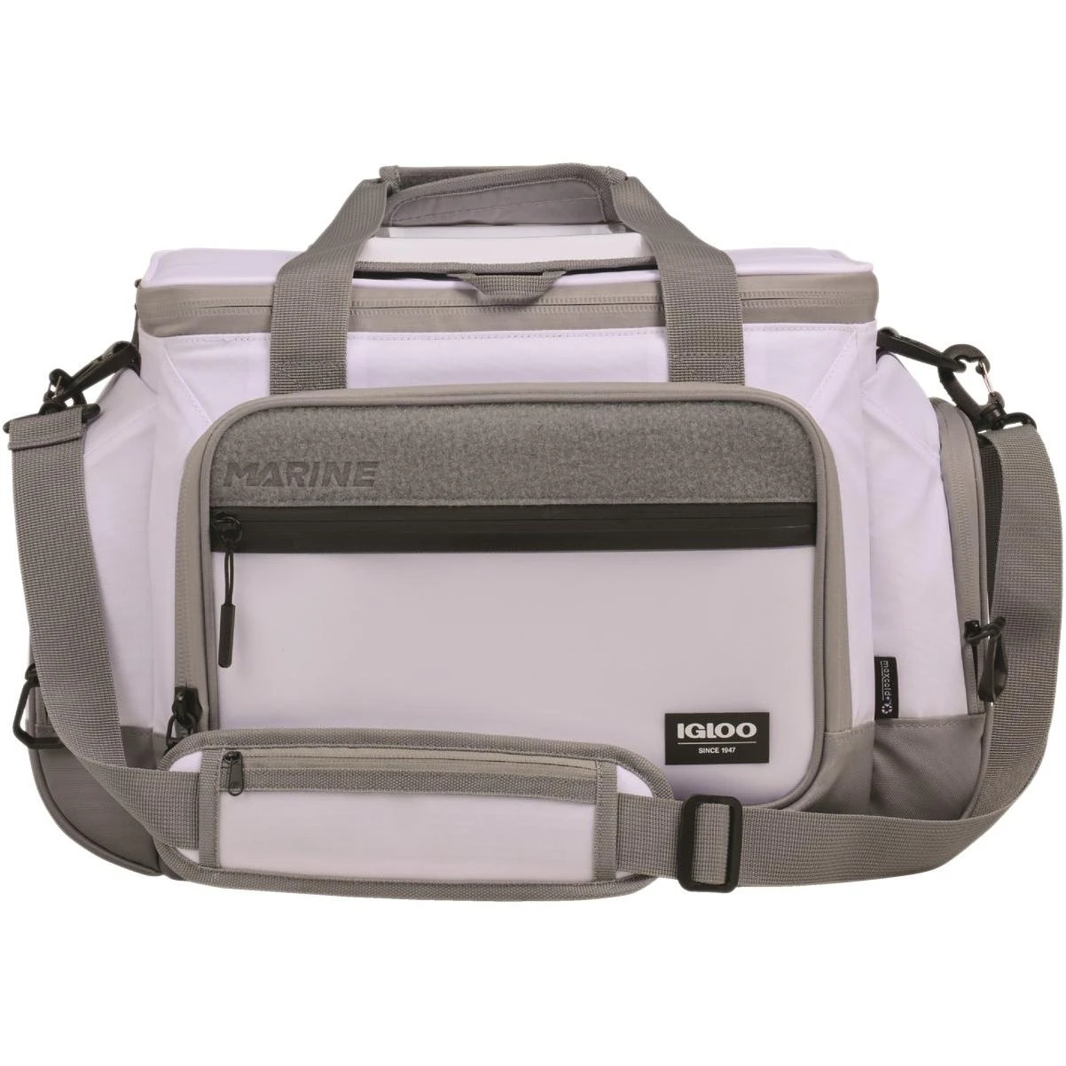 Marine 30 Qt. Square Soft-side Cooler, White & Gray