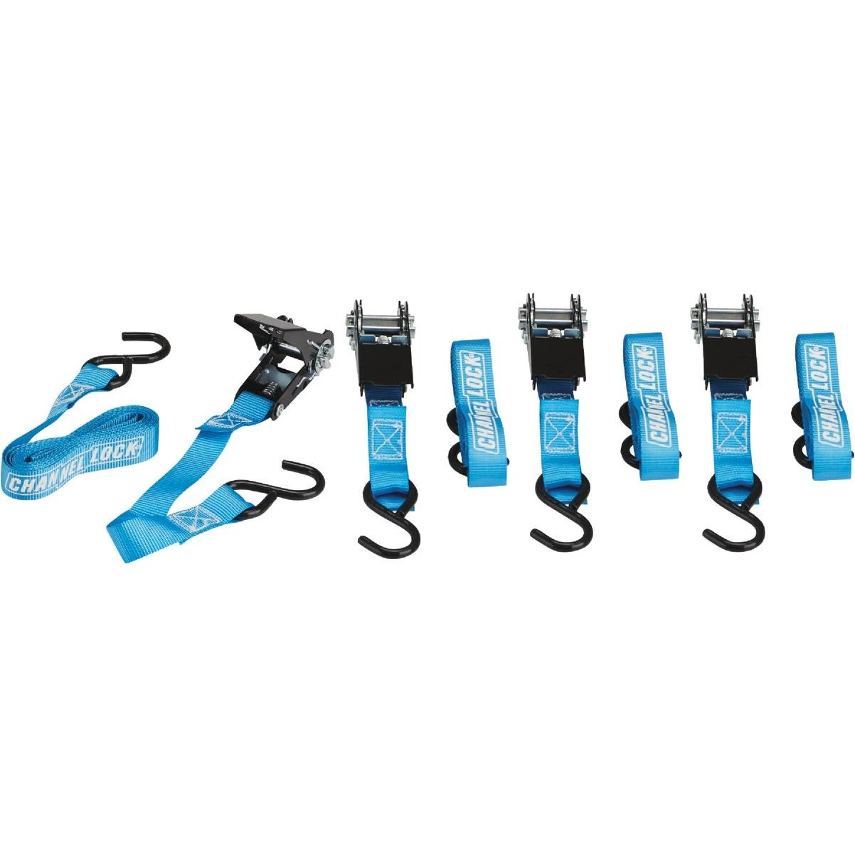 1 In. X 10 Ft. Ratchet Tie Down With S Hooks (4-pack)