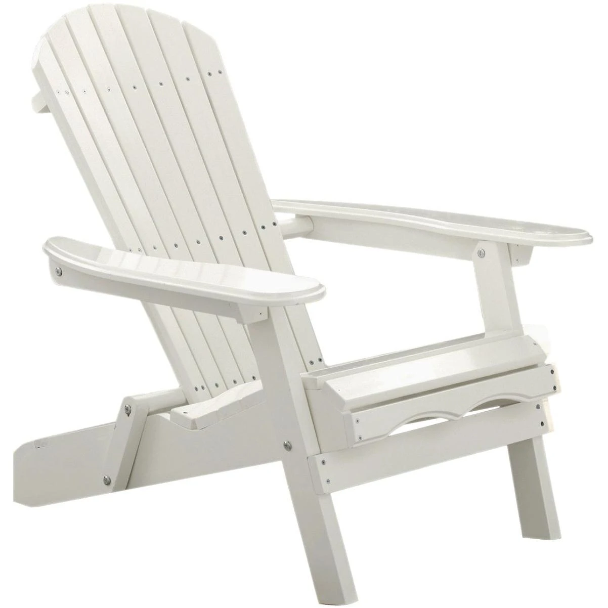 White Wood Folding Adirondack Chair
