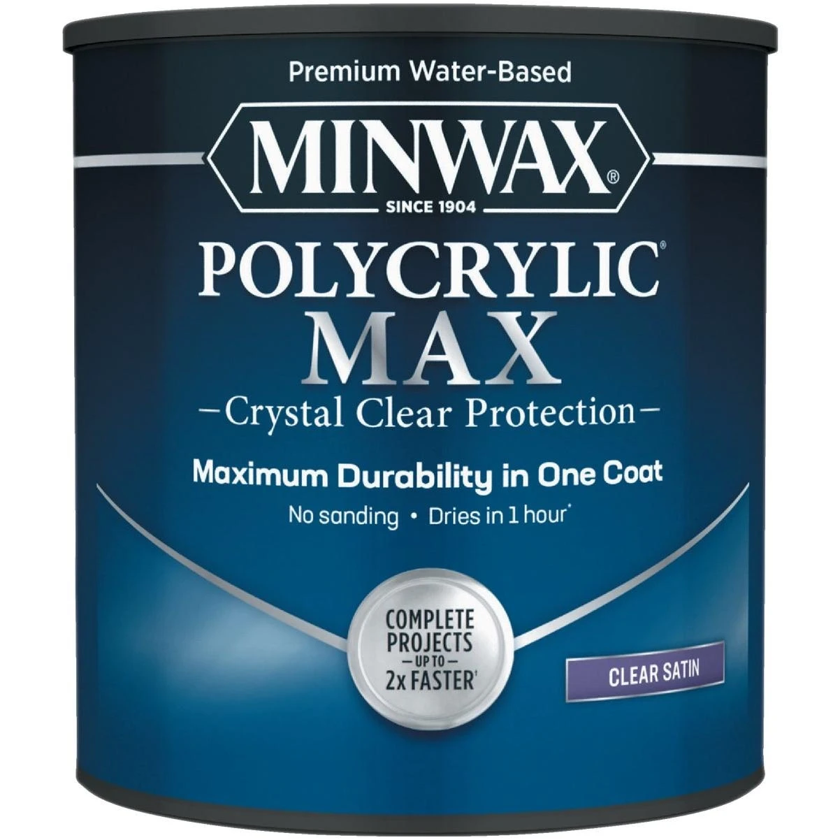Clear Satin Water-based Wood Finish (1 Qt) – Quick-dry Indoor Polycrylic Topcoat