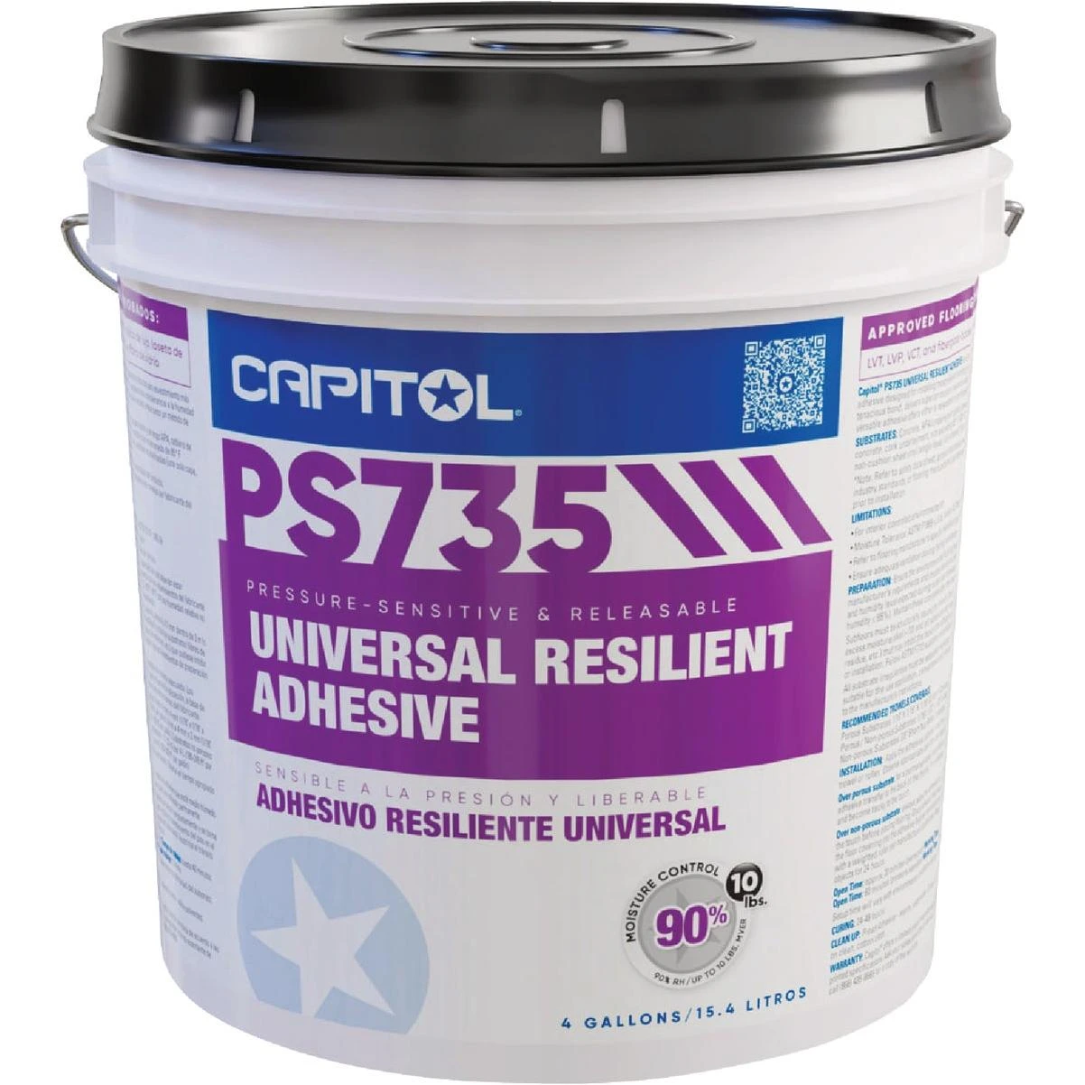 Universal Resilient Flooring Adhesive, 4 Gal.