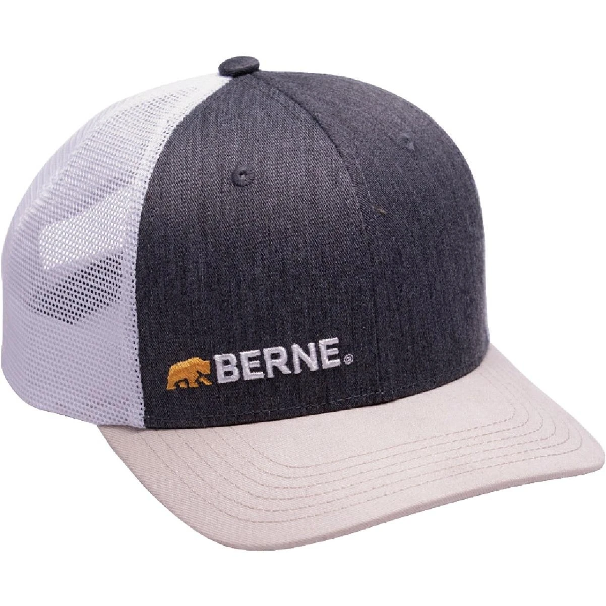 Charcoal Heather Offset Logo Mesh-back Cap