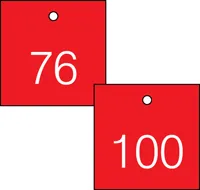 Accuform TDG373RD 1-1/2″ Accu-Ply Engraved Numbered Plastic Tags