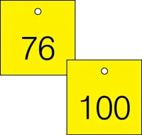 Accuform TDG373YL 1-1/2″ Accu-Ply Engraved Numbered Plastic Tags