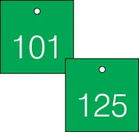 Accuform TDG374GN 1-1/2″ Accu-Ply Engraved Numbered Plastic Tags