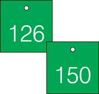 Accuform TDG375GN 1-1/2″ Accu-Ply Engraved Numbered Plastic Tags
