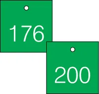 Accuform TDG377GN 1-1/2″ Accu-Ply Engraved Numbered Plastic Tags