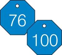 Accuform TDG825BU 1-1/2″ Accu-Ply Engraved Numbered Plastic Tags
