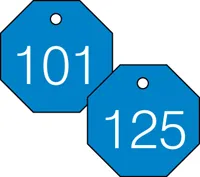 Accuform TDG826BU 1-1/2″ Accu-Ply Engraved Numbered Plastic Tags