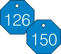 Accuform TDG827BU 1-1/2″ Accu-Ply Engraved Numbered Plastic Tags