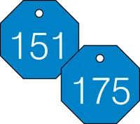 Accuform TDG828BU 1-1/2″ Accu-Ply Engraved Numbered Plastic Tags