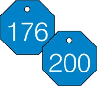Accuform TDG829BU 1-1/2″ Accu-Ply Engraved Numbered Plastic Tags