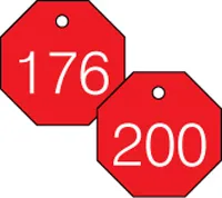 Accuform TDG829RD 1-1/2″ Accu-Ply Engraved Numbered Plastic Tags