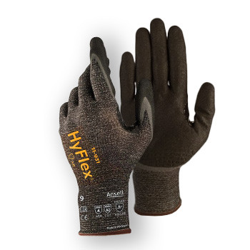 HyFlex Oil & Cut Resistant Knit Gloves With Nitrile Foam Palm Coating (11931110)