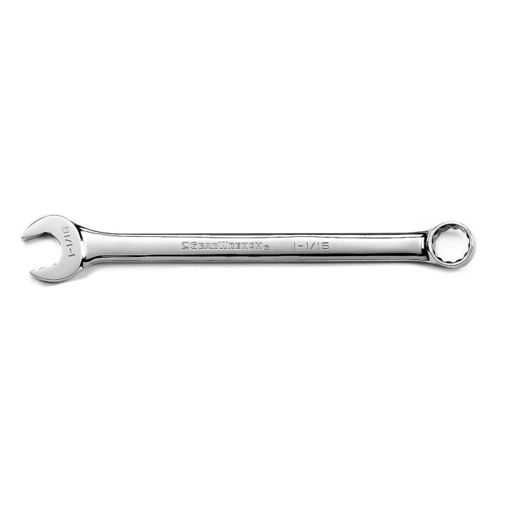 Apex Tool Group, 81733, Combination Wrench, 12 Point, 15 Offset, Alloy Steel, Full Polish Chrome, 1-1/16 in, 14.75 in
