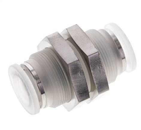 12mm Polypropylene (PP) Push-in Fitting EPMD/PTFE Bulkhead