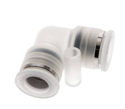 10mm 90deg Polypropylene (PP) Elbow Push-in Fitting EPMD/PTFE