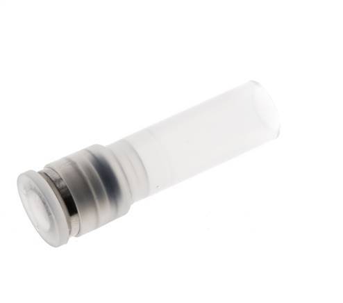 6mm x 10mm Polypropylene (PP) Push-in Fitting with Plug-in EPMD/PTFE