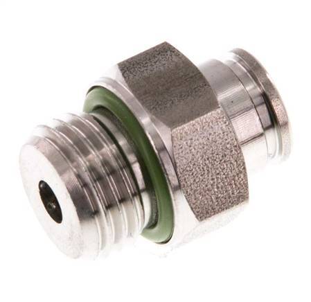6mm x G1/4'' Push-in Fitting with Male Threads Stainless Steel FKM