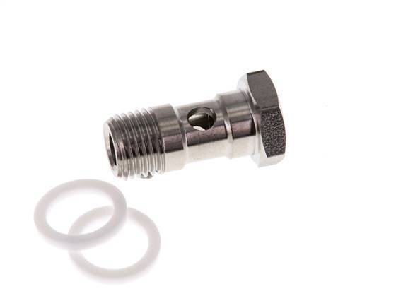 1-way Stainless Steel Banjo Bolt with G1/4'' Male Threads PTFE