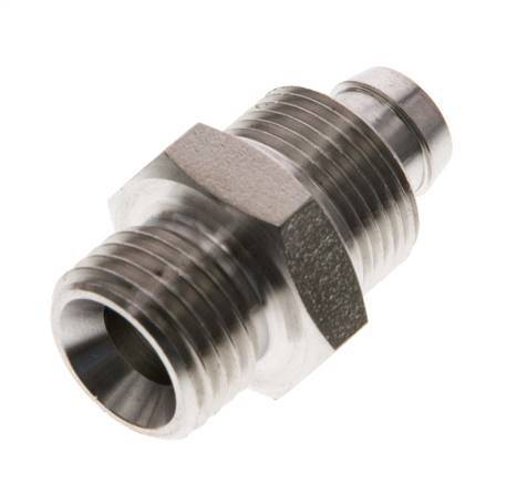 10x8 & G1/4'' Stainless Steel 1.4571 Straight Push-on Fitting with Male Threads