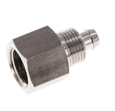8x6 & G1/4'' Stainless Steel 1.4571 Straight Push-on Fitting with Female Threads