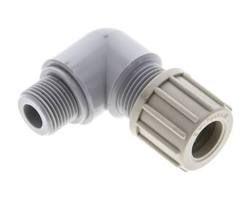 14x12mm & G3/8'' PA Elbow Compression Fitting with Male Threads 10 bar