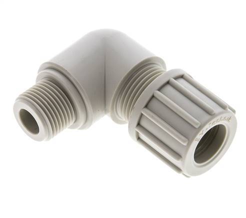 14x12mm & G3/8'' PP Elbow Compression Fitting with Male Threads 10 bar