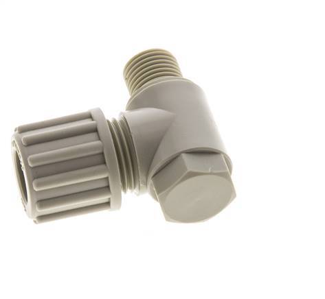 12x10mm & G1/4'' PP Elbow Compression Fitting with Male Threads with Banjo Bolt 10 bar