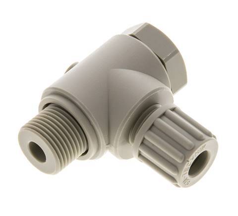 8x6mm & G3/8'' PP Elbow Compression Fitting with Male Threads with Banjo Bolt 10 bar
