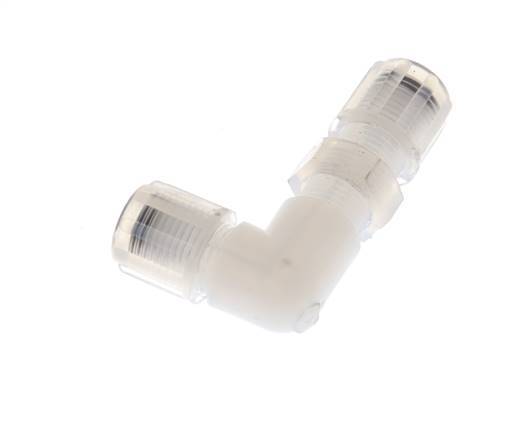 6x4mm & PFA Elbow Compression Fitting with Female Threads Bulkhead 10 bar