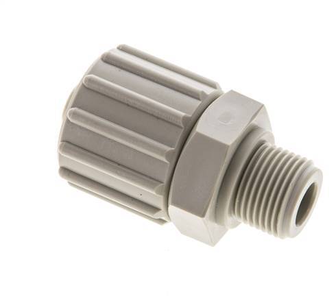 15x9mm & G3/8'' PP Straight Compression Fitting with Male Threads 10 bar PVC and PA