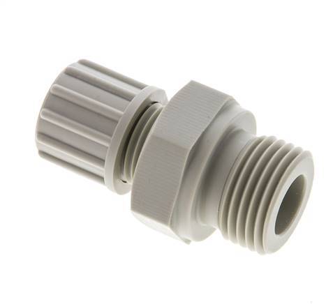 10x4mm & G1/2'' PP Straight Compression Fitting with Male Threads 10 bar PVC and PA