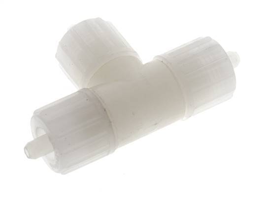 10x4mm PVDF T-Shape Tee Compression Fitting 10 bar PVC and PA